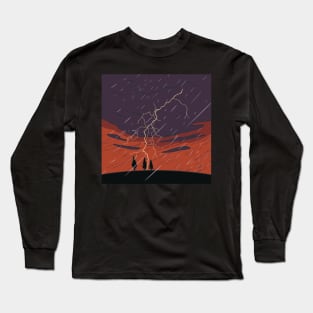 Thunderstorm On Hilltop Nature Long Sleeve T-Shirt